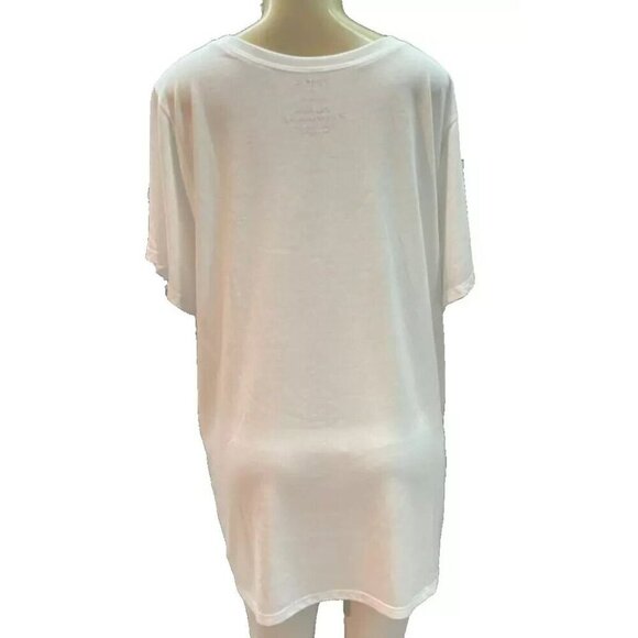 Torrid +6 White Crew Neckline Per My Email Text Graphic Short Sleeve T- Shirt - Picture 4 of 6